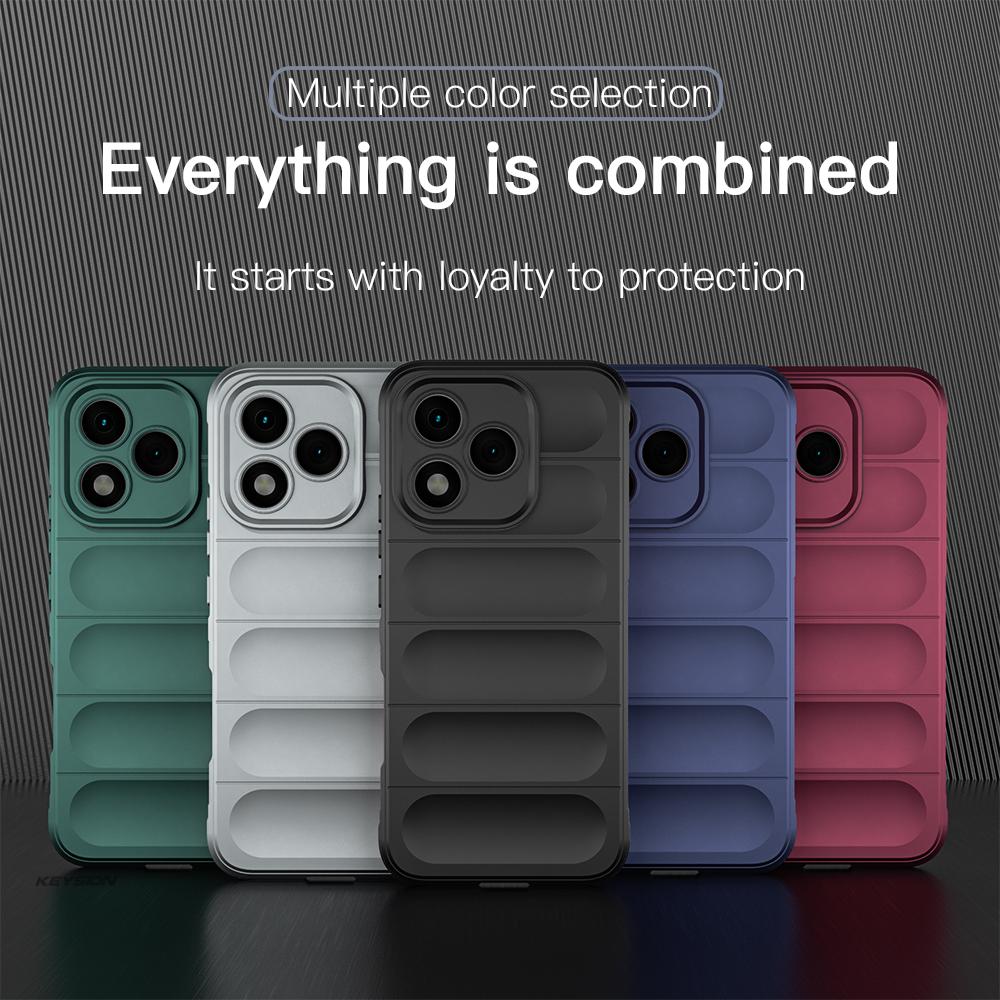 KEYSION Shockproof Matte Case for HONOR 400 Lite 5G Anti-skid Soft Silicone Phone Back Cover for Huawei Honor 400 Lite 5G
