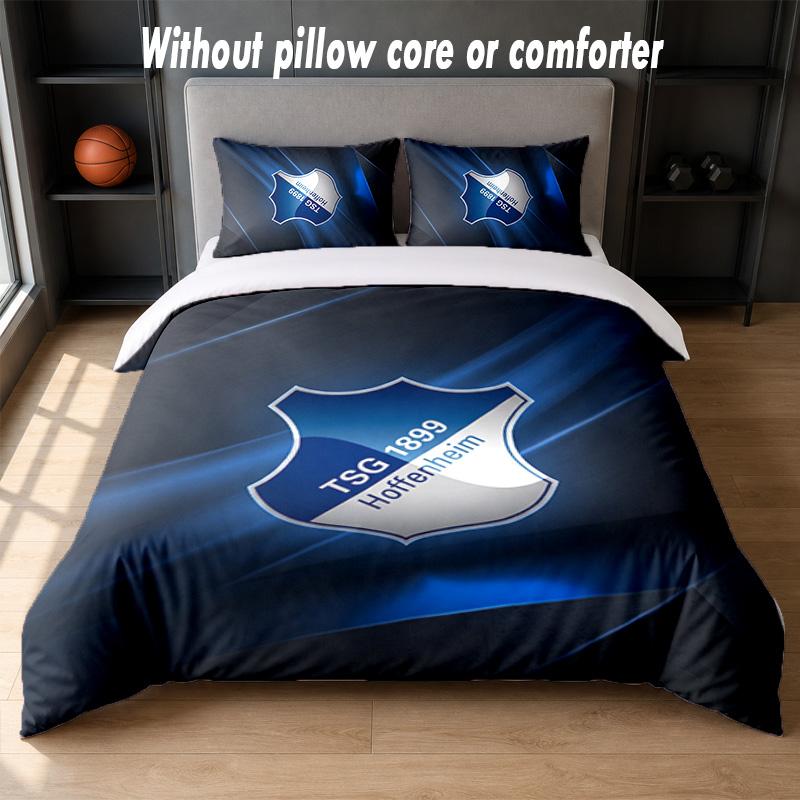 Ensemble de literie TSG Hoffenheim FC 1 Housse de couette + 2 Taies d'oreiller Doux Respirant Linge de lit pour la maison