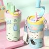 650ML Vacuum Cup Ceramic Inner Liner Thermos Cup Kid Gift Insulation Cup  Office