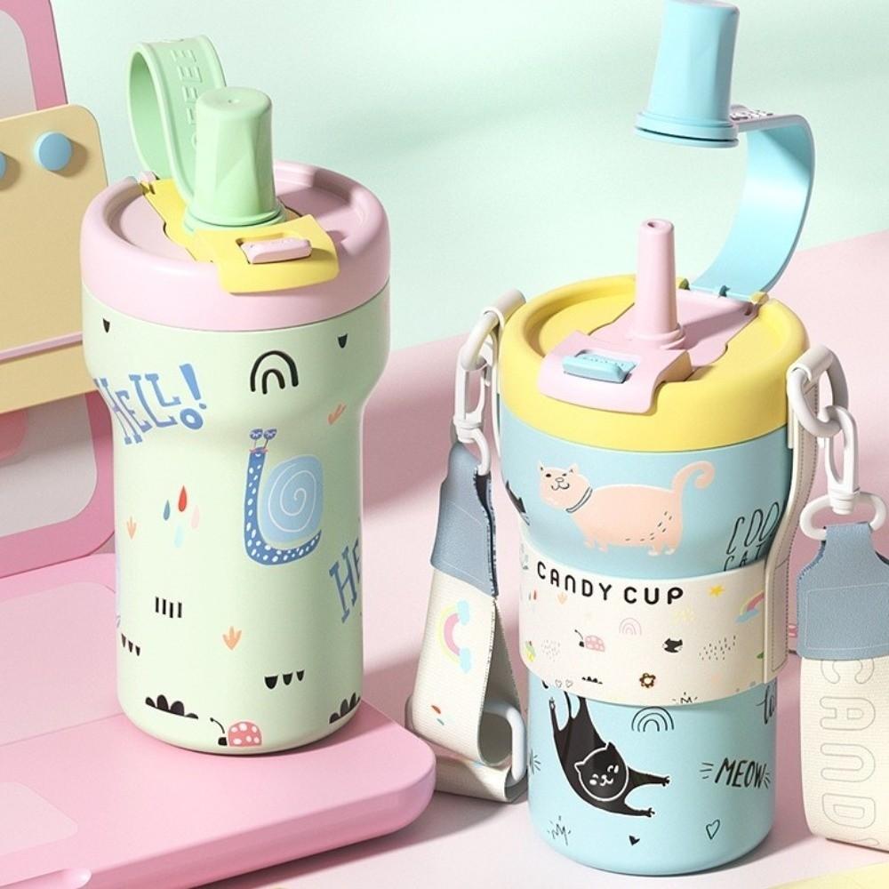 650ML Vacuum Cup Ceramic Inner Liner Thermos Cup Kid Gift Insulation Cup  Office