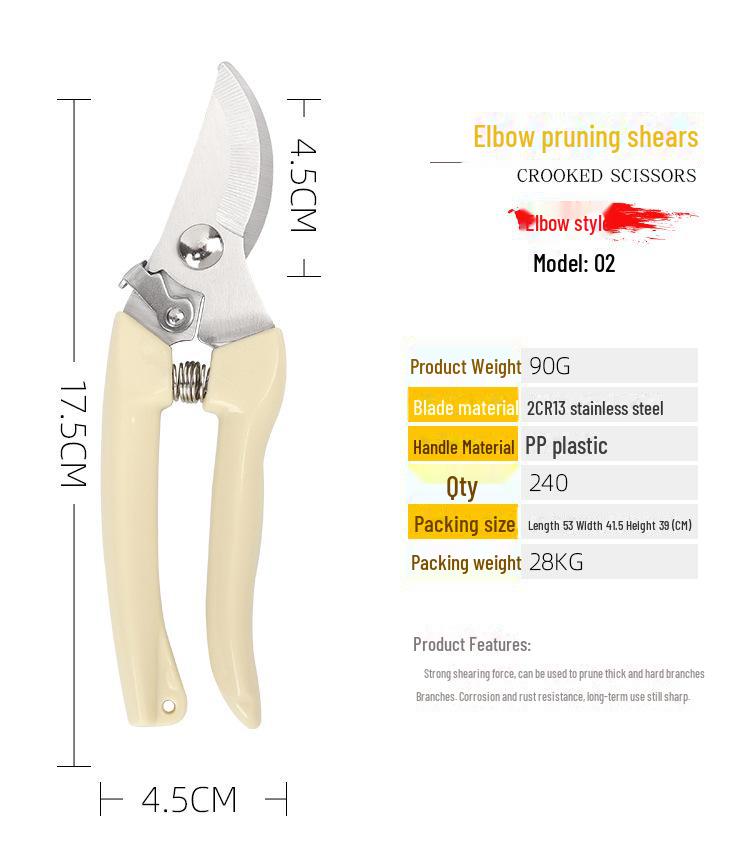 

Секаторы: Садовые, флористические, для фруктовых деревьев, винограда, толстые ножницы для веток. Elbow (rubber handle)