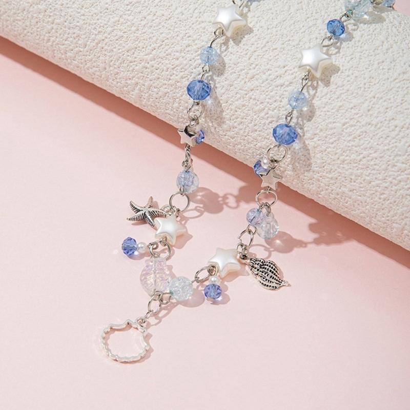 Handmade Crystal Beaded Necklace/Bracelet Stylish Colorful Bead Accessory Fashionable Jewelry for Girls and Women