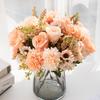 1PC Artificial Flowers Cheap New 's Decoration Wedding Garden Peony Arch Christmas Home Fake Silk Rose Hydrangeas Vase for