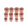 12Pcs Portable  Flower Pot Handmade Red Clay Pot Garden Home Universal Dollhouse 1:12 Miniature