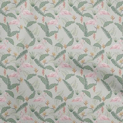 Bavlna Flex Dusty Teal Green Fabric Tropický šicí materiál Print Fabric By The Yard 40 Inch
