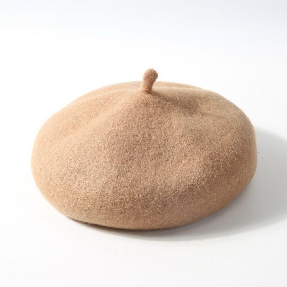 Woolen Warm Winter Kids Berets Solid Color Baby Pumpkin Cap Infant Winter Beanie  For Baby Girl