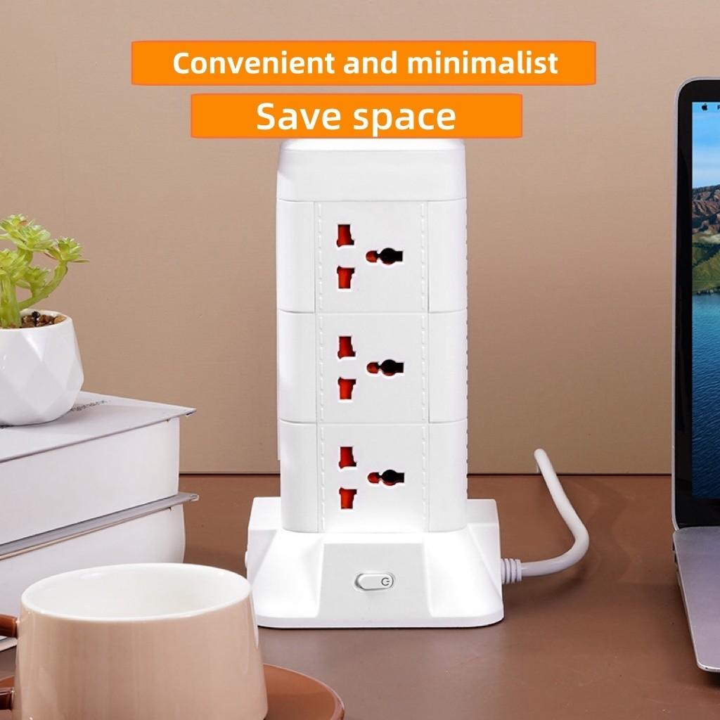 Multiple Ports Automatic Overloaded Switch Socket Board Household Power Expansion Tower Socket Surge Protector