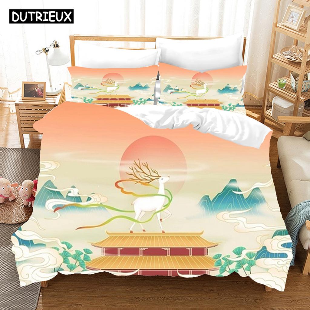 Comforter 3D Printing Chinese Style Bedding Set Cartoon Customization.Cartoon.Cool.Ineffable.Ins.