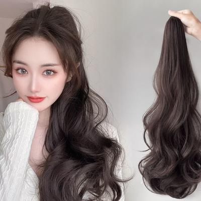 Přírodní Ženy Nadýchaná Dlouhá Kudrnatá Vysoký Ohon Uchycovací Spona Paruka Hottie Dívky Neviditelné Vlny Koňský Ocas Prodloužení