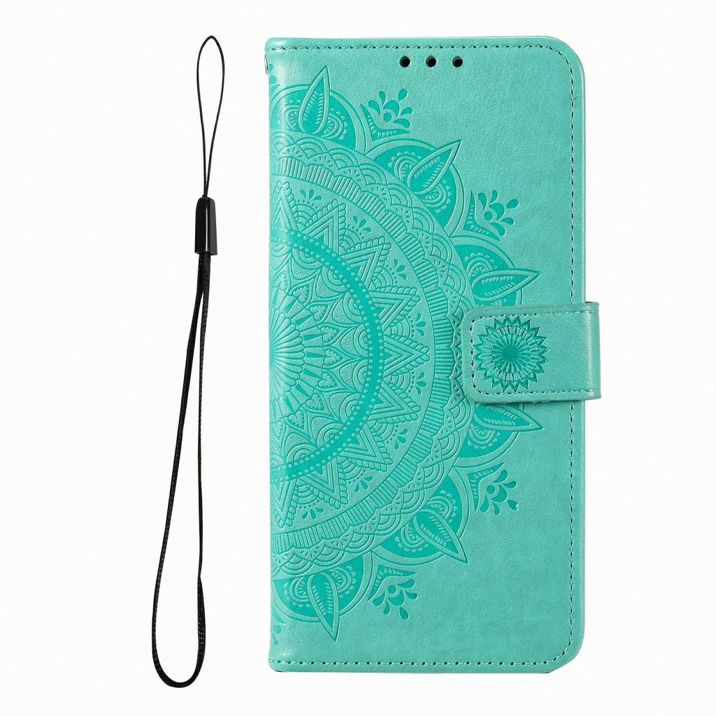For Xiaomi Poco M8 Pro 5G/Redmi Note 15 Pro+ 5G (Global) Stand Case Imprinted Totem PU Leather Wallet Phone Cover with Wrist Strap