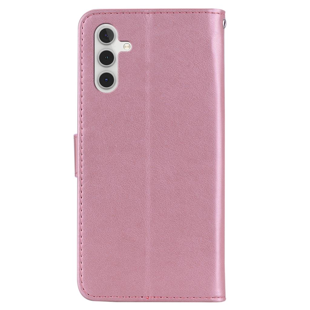 For Samsung Galaxy S24 Case Rhinestone Leather Phone Cover Owl Flower Pattern