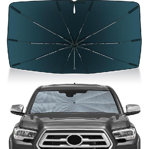 Autorder Windshield Sun Shade Umbrella For -2025 Toyota RAV4 Accessories,Upgraded Ice Crystal Material,Easy Setup Umbrella Sunshade For Car
