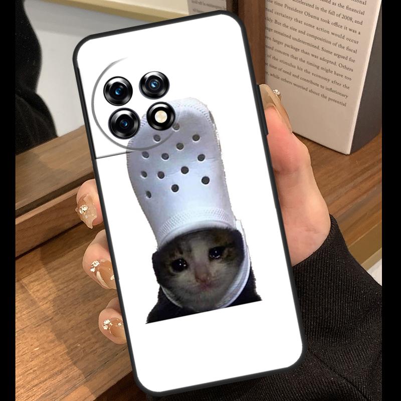 Crying Cat Memes Case For OnePlus 15 13R 13 13T 12R 12 11 10 10R 10T Nord CE 4 3 2 Lite N20 N30 Nord 5 Funda