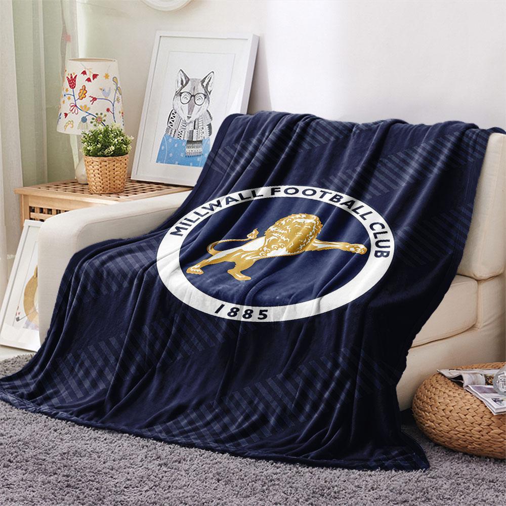Millwall Printed Flannel Blanket, soft throw for bedroom sofa, washable, Christmas present, great gift.