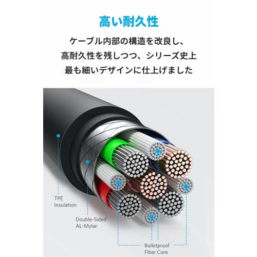 Anker USB Type C Cable PowerLine USB-C & USB-A 2.0 Cable (3.0m Black) Compatible with iPhone 16 / 15 / Xperia/Galaxy/LG/Other Android iPad Pro/Air Etc