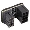 Power Adapter 8Pin Good Electrical Conductivity 180 Degree Steering Connector for Computer Graphics Card