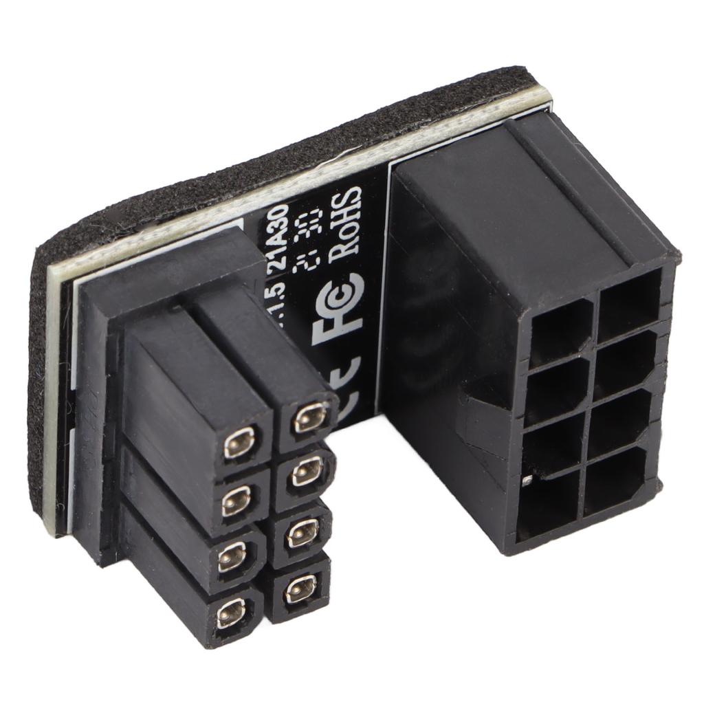 Power Adapter 8Pin Good Electrical Conductivity 180 Degree Steering Connector for Computer Graphics Card