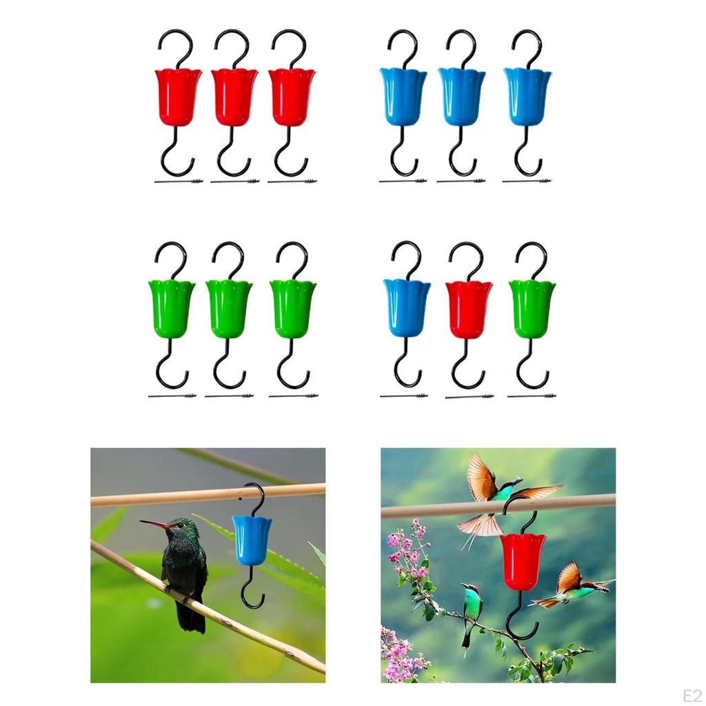 3Pcs Portable Ants Moat Feeder Hook with Cleaning Brush for Lawn Home Patio