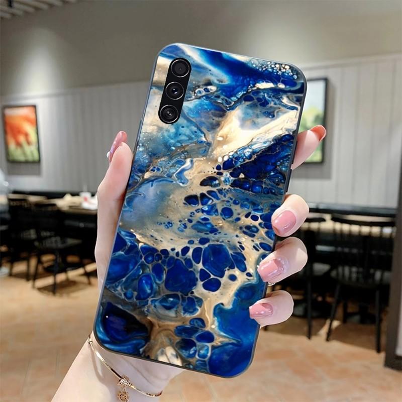 Water Ripple Art Sea Wave Phone Case For Realme GT 2 9i 8i 7i Pro X50 X2 C35 C21 C20 C11 C3 Soft Black Phone Cover