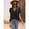 Summer Short Sleeved Hooded Women T-shirt New Loose Buttons Casual Simple T Shirt Female Plus Size Tops Women's Clothing 3267