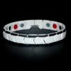 Men's Sports Bracelet: Personalized White Ceramic Silver-Plated Energy Design