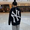 New MLB Old Flower Sweatshirts Unisex Black 31MTM2111-50L