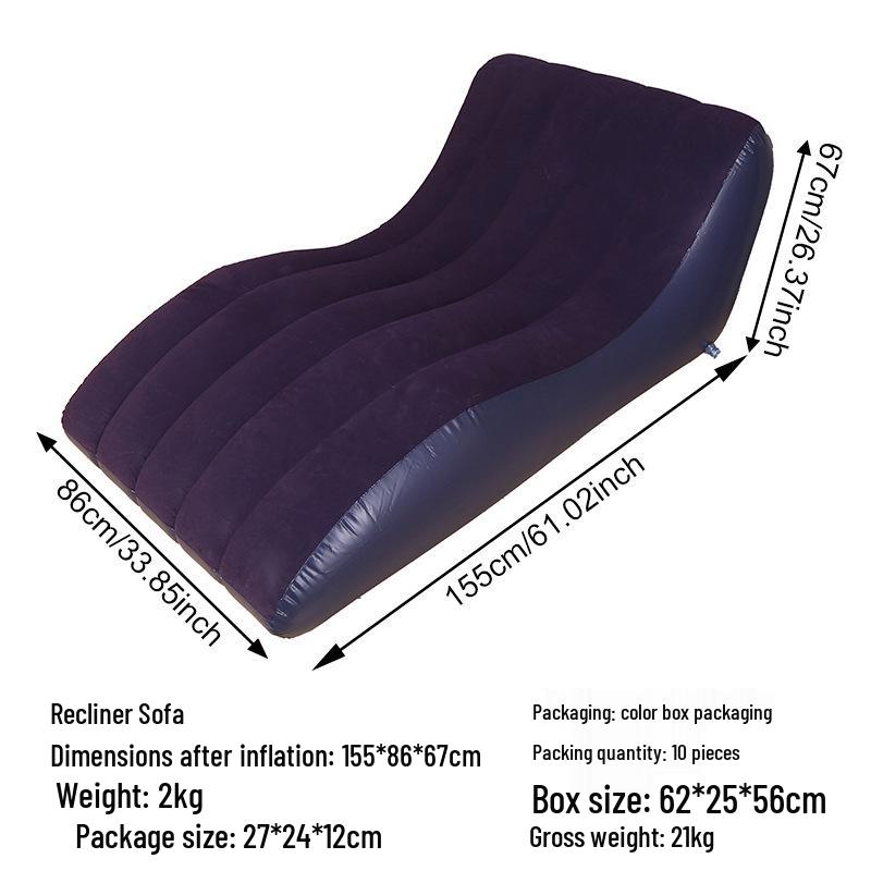 Inflatable Flocking Lazy Sofa Seat for Living Room