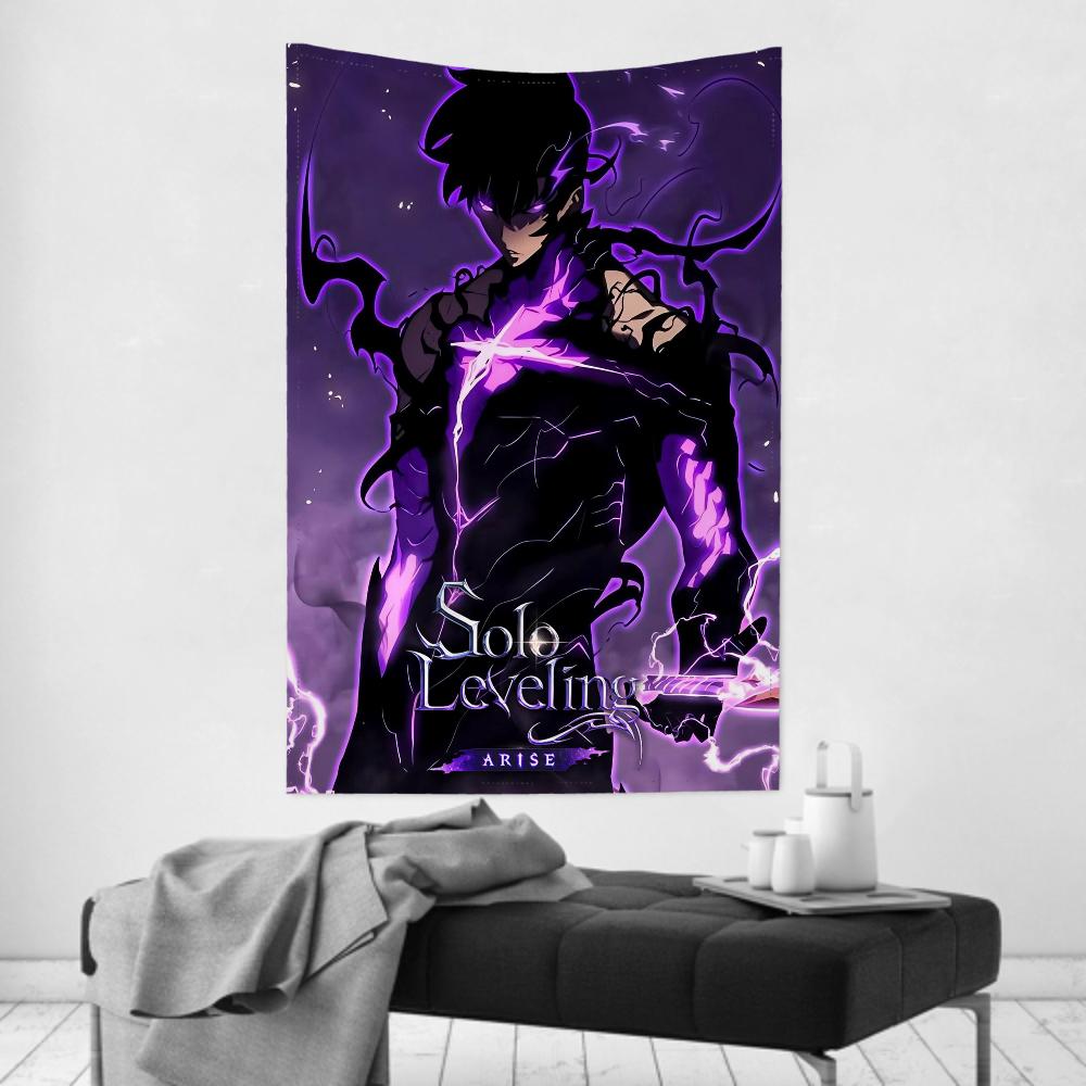 Anime Comics PeripheralsSolo Leveling Tapestry Room Decor Wall Cloth Party Hanging Background Room Decor Baby Room