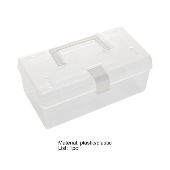 Storage Box Large Capacity Transparent Plastic All-purpose Face Cover Clear Organizer Box for Home