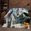 Retro Game Metal Slug Pixel Style Flannel Blanket,Ultra Soft Warm Plush Throw for Home Bedroom Bed Sofa Cover Office Travel Kids