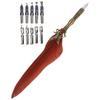 Carved Pattern Dip Pen Feather Shaft Engraved Dip Pen Vintage Signature Pen  Thing Collection