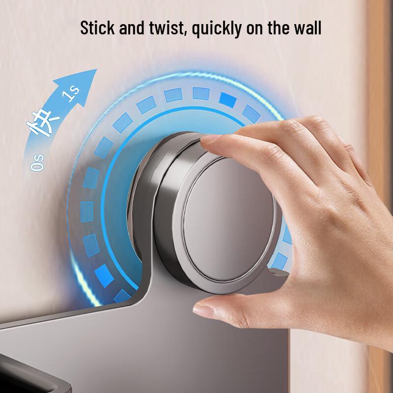 Suction Cup Wall-Mounted Hair Dryer & Toothbrush Holder
