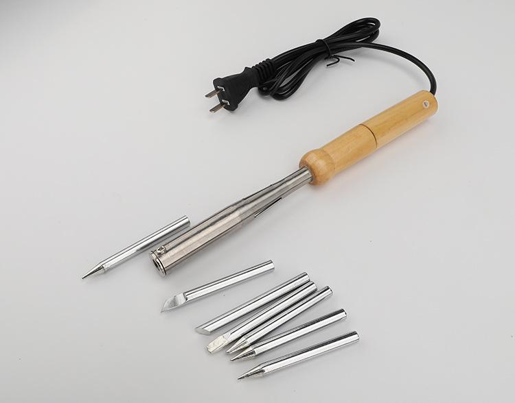60W/80W/100W/150W Hochleistungs-Lötkolben mit Holzgriff & Konstanttemperaturregelung