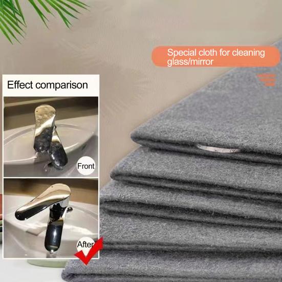 Cleaning Rag Anti-deformed No Trace Lint Free Household Magic Metal Glass Mirror Washing Cloth Daily Use