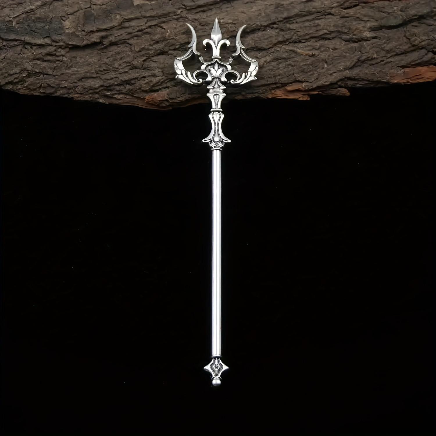 

Новый китайский стиль ретро трезубец меч женская сплав плетеная коса заколка для волос античный стиль наряд ципао ханфу модный головной убор