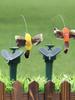 Solar Rotating Bird Toy Flying Hummingbird Power Vibration Birds Stake Flying Fluttering Toy For Garden Decoration