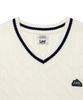 Lee Cable Knit Vest Ivory