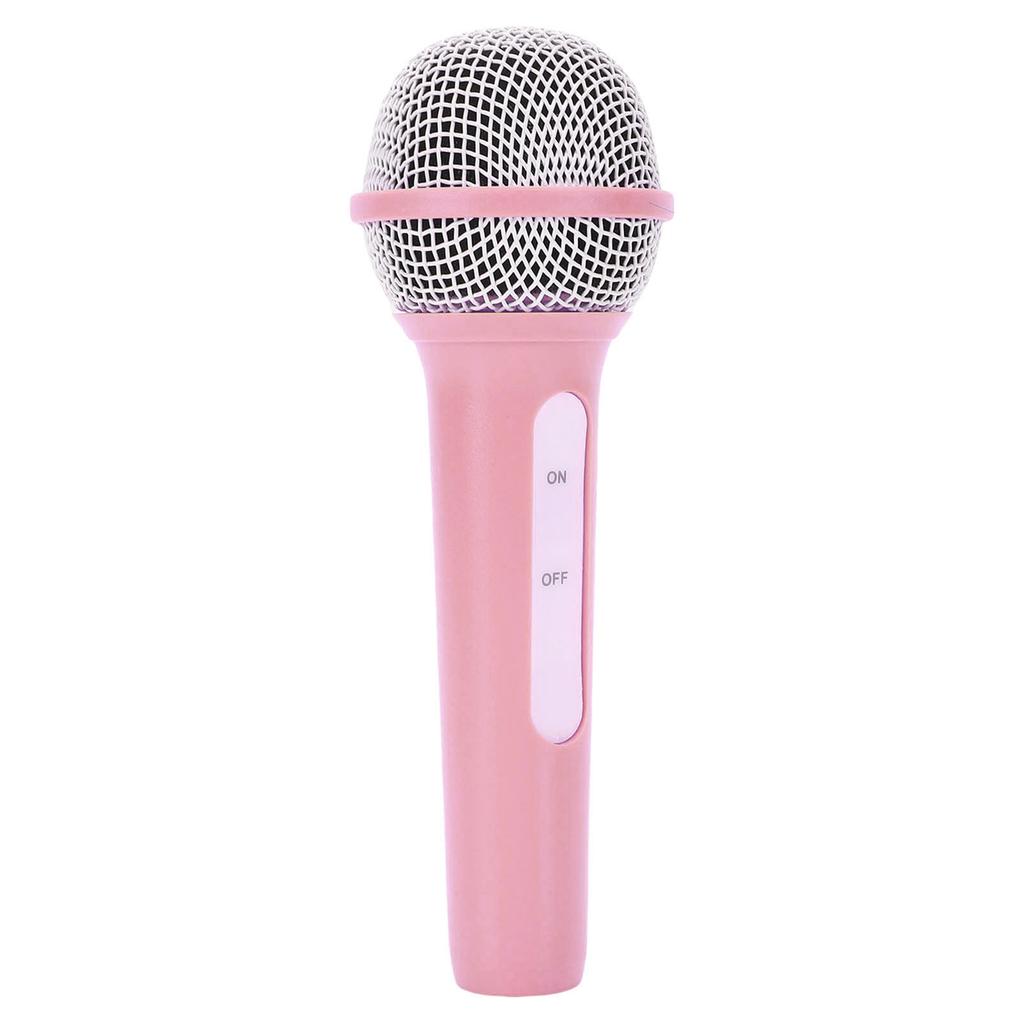Simulated Microphone Lightweight Realistic Plastic Mic Prop for Stage Cosplay Speech Practice Roseate