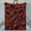 3D Hot Molten Rock Digital-printed Polyester Bedroom Velvet Flannel Cover Blanket Fleece Soft Sofa Cover Blankets for Beds
