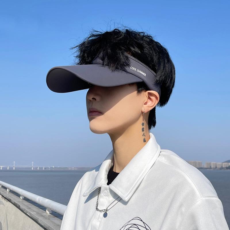 Sunscreen Hat Men's New Summer Face Covering, Small Face UV Protection Sun Hat Running Sports Duck Tongue Empty Top Hat