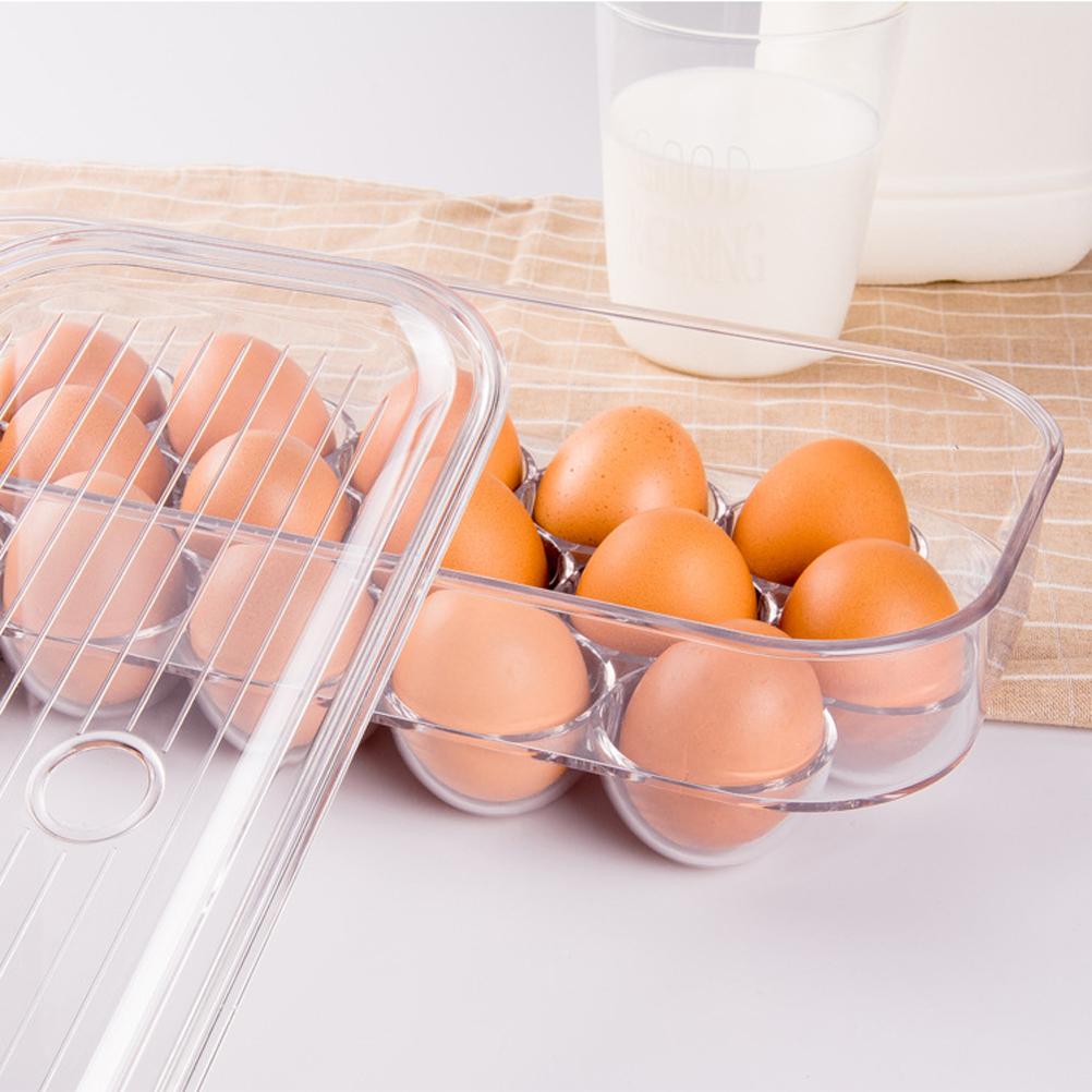 Cutie Depozitare Ouă cu 16 Compartimente, Recipiente Stivuibile pentru Ouă pentru Frigider, Cutie Transparentă pentru Ouă, Uz Casnic