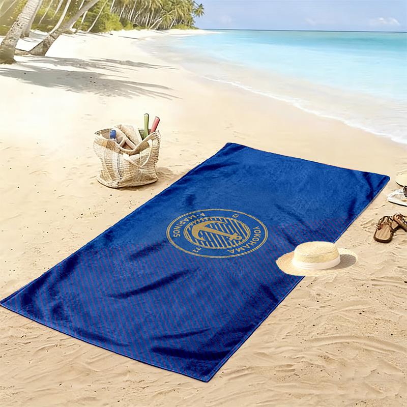 Yokohama F·Marinos Print Beach Towel, Large Soft Quick Dry Towel for Beach Camping Swimming