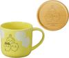 Offiziell lizenziert Chiikawa Groß mit Chiikawa Hachiware Kaninchen Mikrowellengeeignet in Happy Blossom Gelb Tasse, 350ml, Untersetzer, & & Artikel, Keramik,