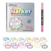 Outline Pen Set, 12Pcs Metallic Outline Marker Pens Gifts Card Writing Double Line Outline Pens Metallic Paint Markers