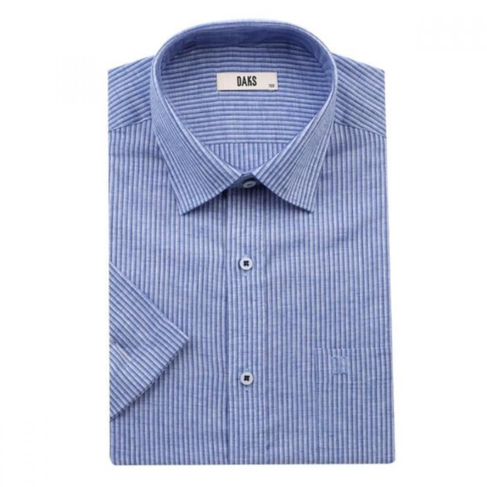 

Daks Linen Blend Stripe Summer Short Sleeve Regular Fit Dress Shirt Dms3shds125b DMS3SHDS125-B1/95