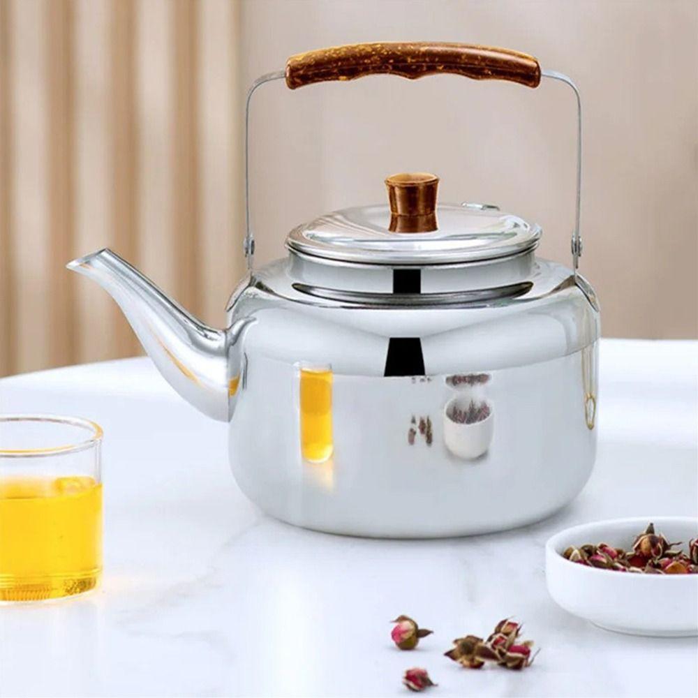 New 1L/1.5L/2L Tea Pot Stainless Steel Fast Heating Hotboiling Pots Large Capacity Whistling Teakettle Home Camping