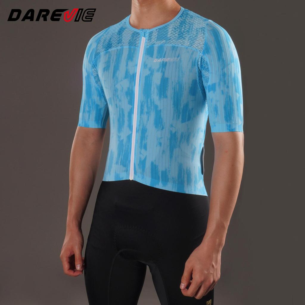 Darevie Glacier Aero Summer Cycling Jersey - Quick-Drying and Breathable Short Sleeve