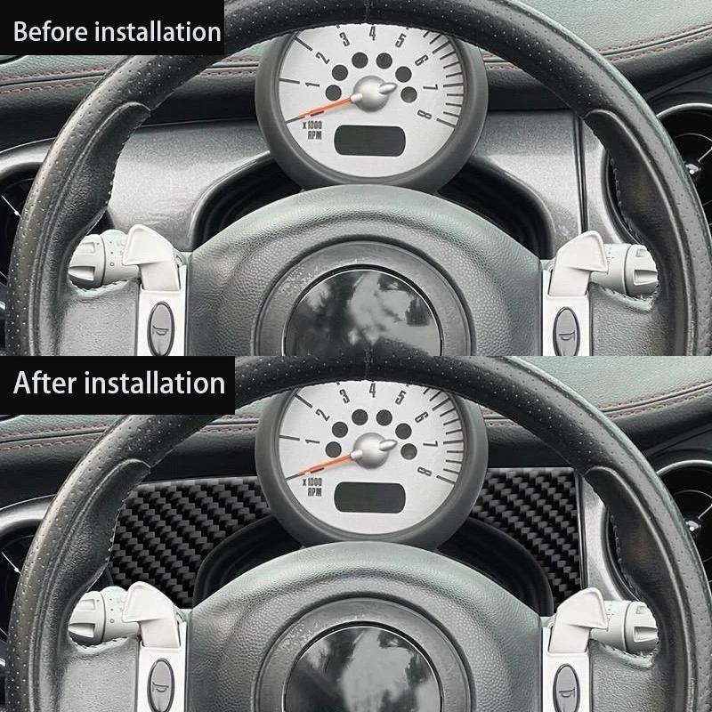 For Mini Cooper R50 R53 2002-2006 Car Dashboard Console Side Air Outlet Cover Trim Soft Carbon Fiber Interior Sticker
