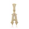 Jin'ao European & American Hip Hop Letter Pendant Spiked Double-Layer Diamond Men's Necklace