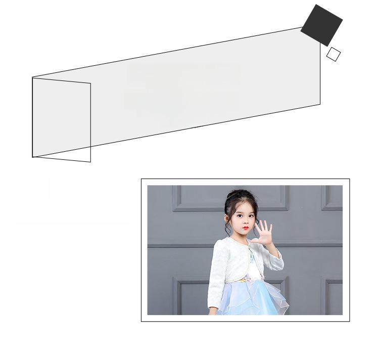 2020 Children's Lace Pearl Shawl Waistcoat, Long Sleeve Princess Jacket for Girls